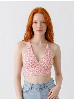 Pink Scarf Top Tie Up
